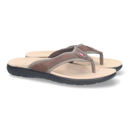 Sandalia plana para Hombre Comodas tipo Esclava Suela de Piel Perfectas para el Día a Día.