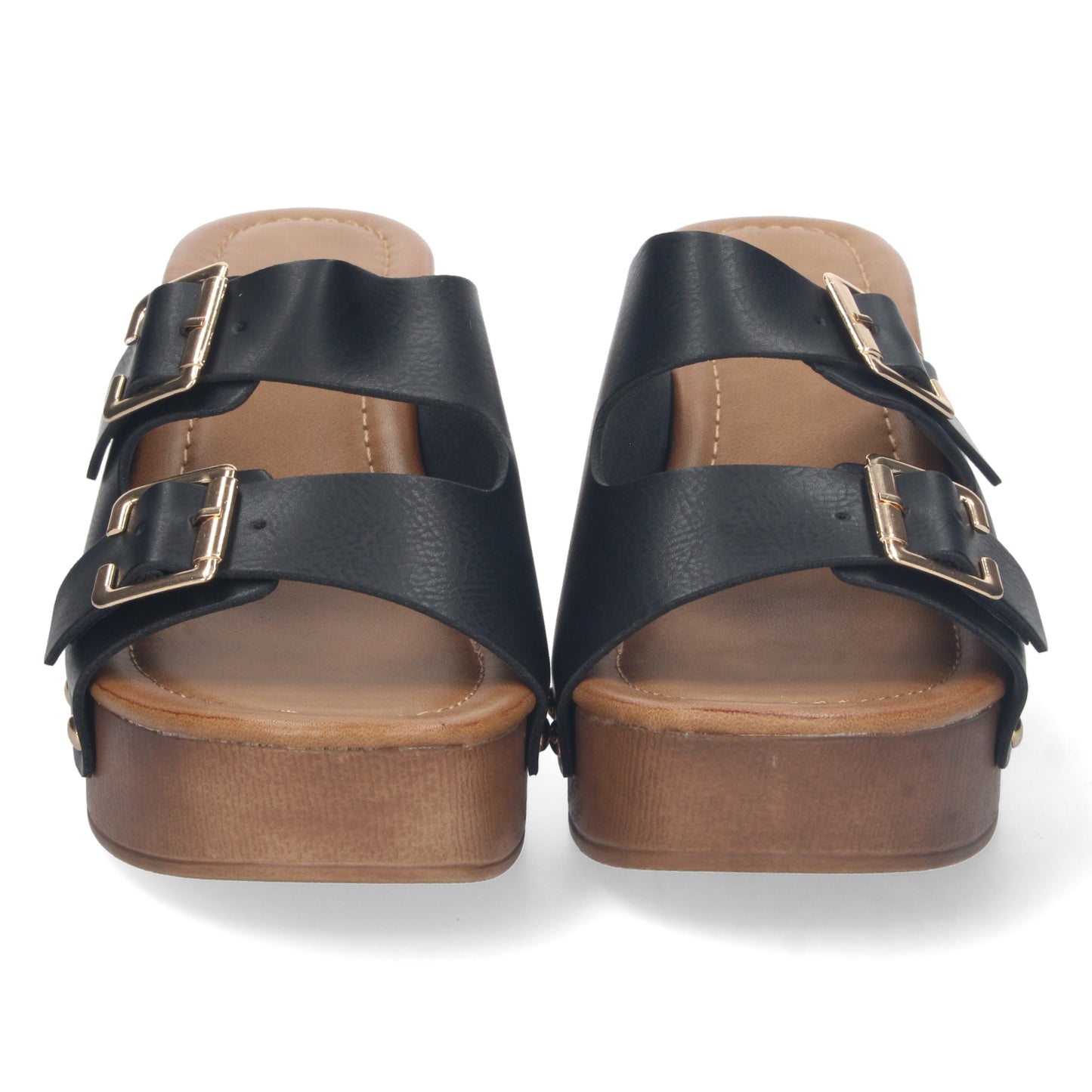 Zuecos de verano, zuecos con tacón, zapatos de tacón de verano, zuecos punta abierta, descubre los cupones de Let's SecretsW18-91-Negro