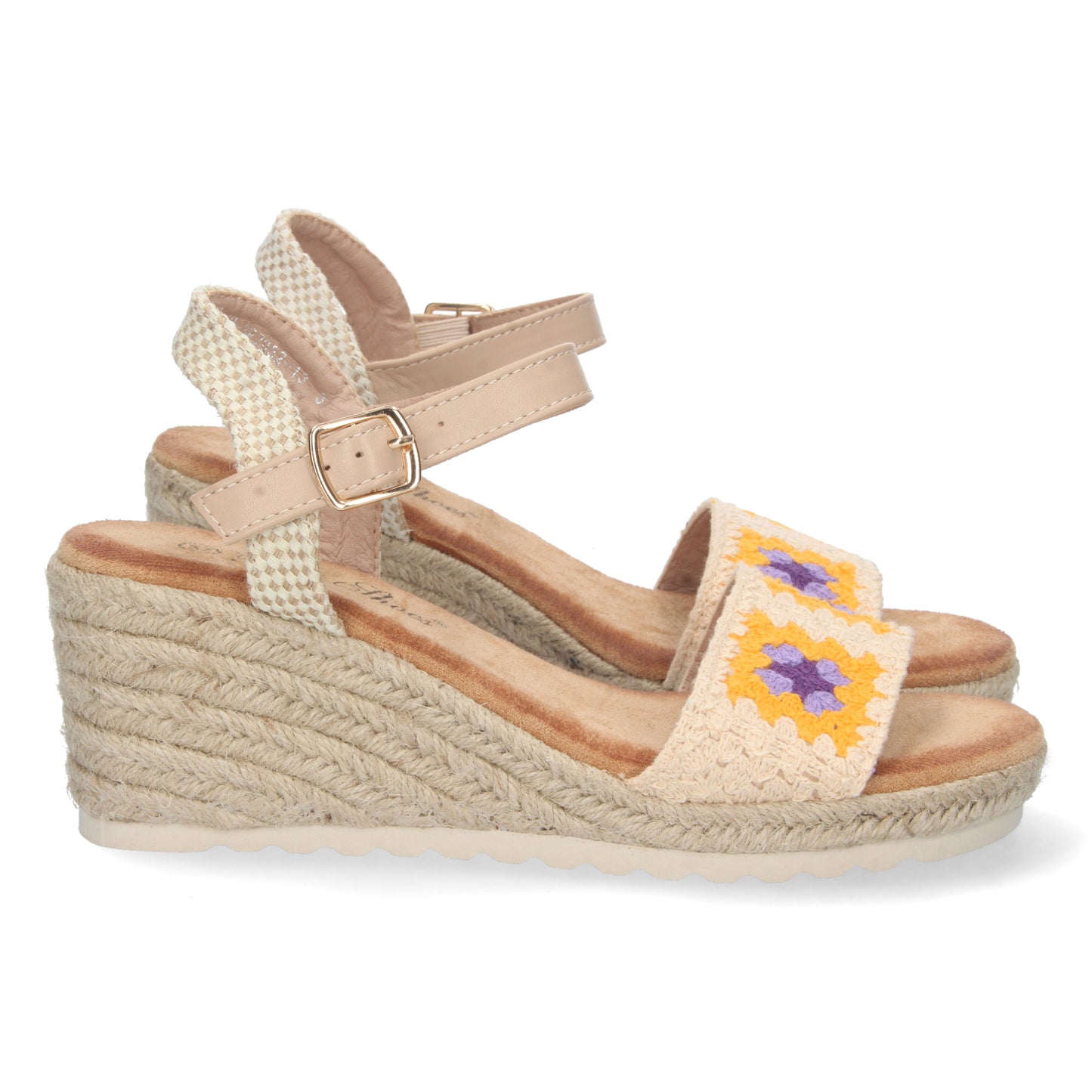Sandalias de cuña, alpargatas de cuña, sandalias esparteras, sandalias tendencia verano 2023, consigue hasta un 20 % de descuento con los cupones de Let’s Secrets WH-3P7052-Beige