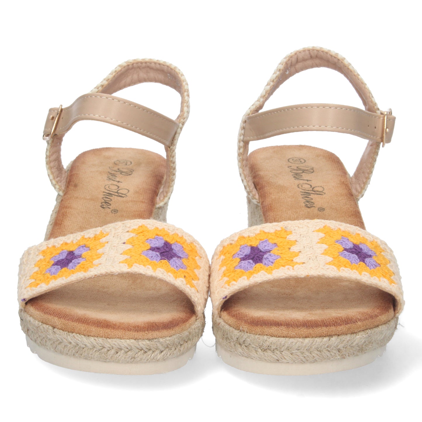 Sandalias de cuña, alpargatas de cuña, sandalias esparteras, sandalias tendencia verano 2023, consigue hasta un 20 % de descuento con los cupones de Let’s Secrets WH-3P7052-Beige