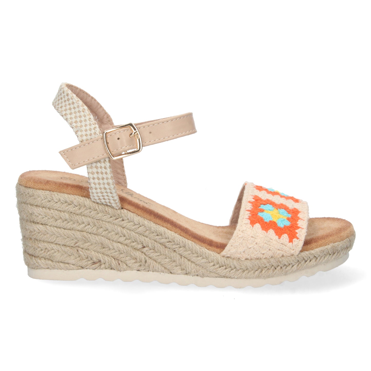 Sandalias de cuña, alpargatas de cuña, sandalias esparteras, sandalias tendencia verano 2023, consigue hasta un 20 % de descuento con los cupones de Let’s Secrets WH-3P7052-Naranja