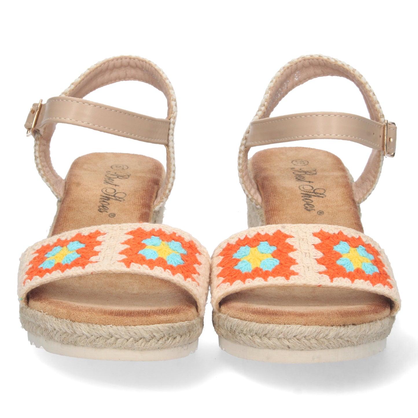 Sandalias de cuña, alpargatas de cuña, sandalias esparteras, sandalias tendencia verano 2023, consigue hasta un 20 % de descuento con los cupones de Let’s Secrets WH-3P7052-Naranja