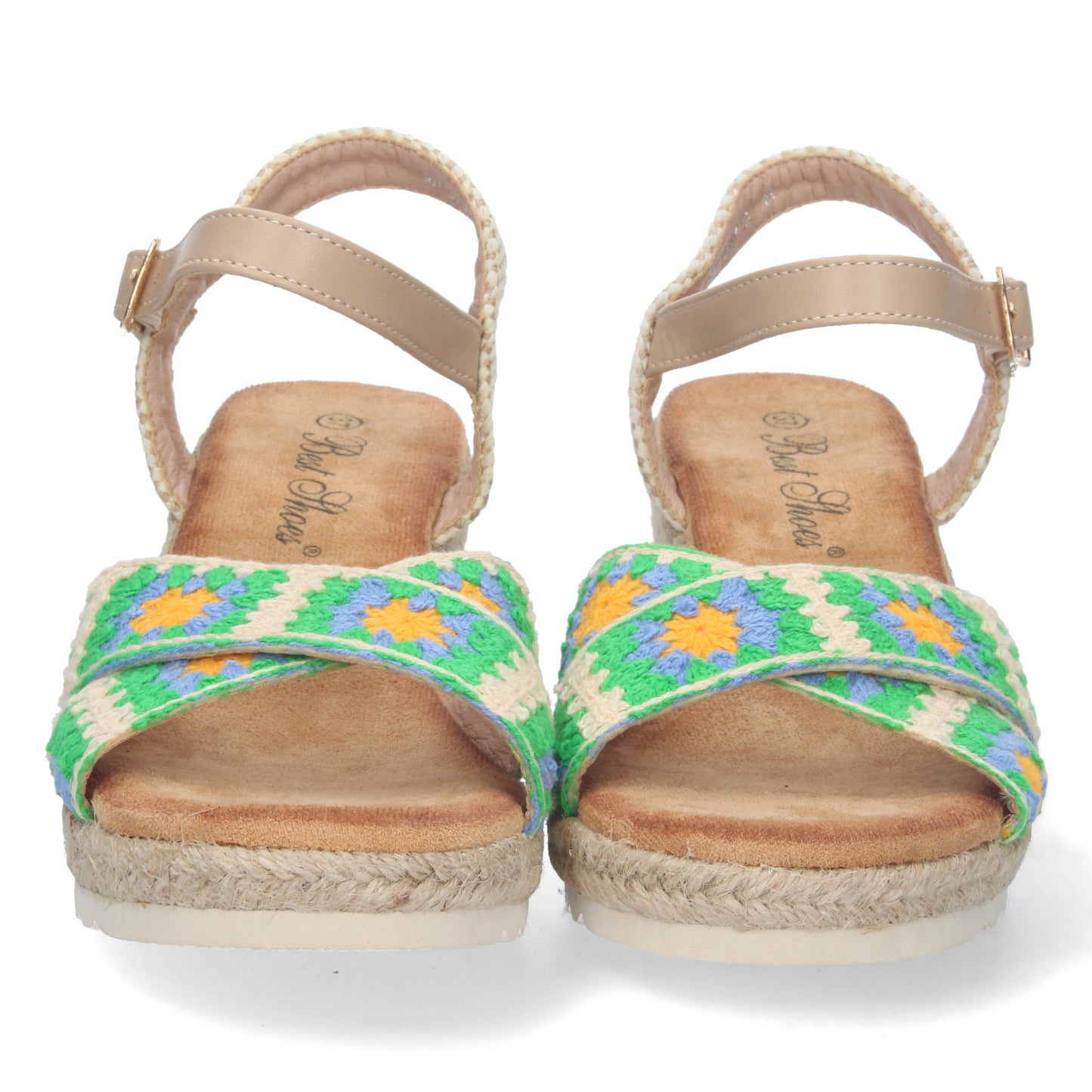 Sandalias de cuña, alpargatas de cuña, sandalias esparteras, sandalias tendencia verano 2023, descubre los cupones descuento de Let’s Secrets WH-3P7056-Verde