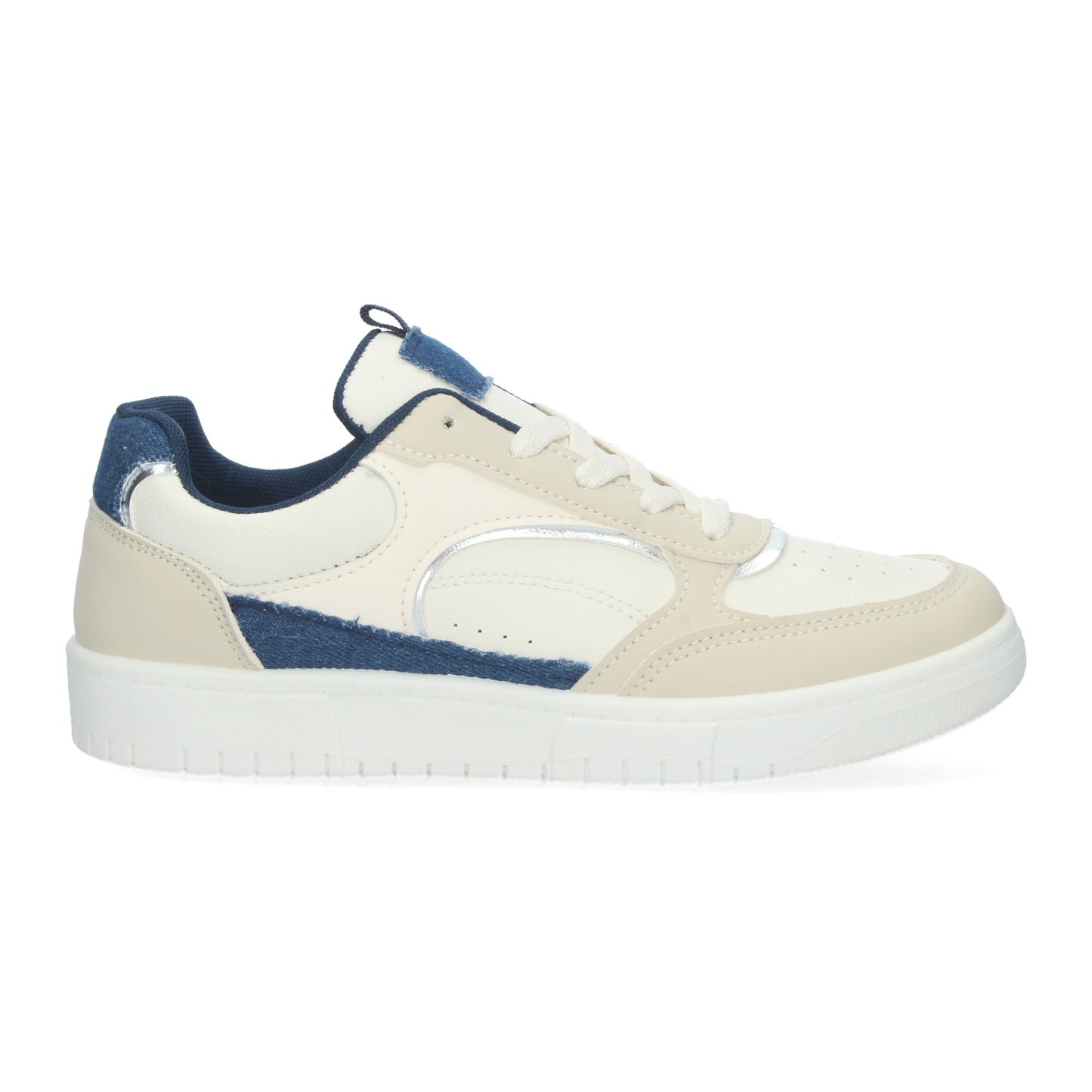 Zapatillas Deportivas Casual de mujer con Detalles de diferentes materiales cierre de cordones Perfectas para el Día a Día.