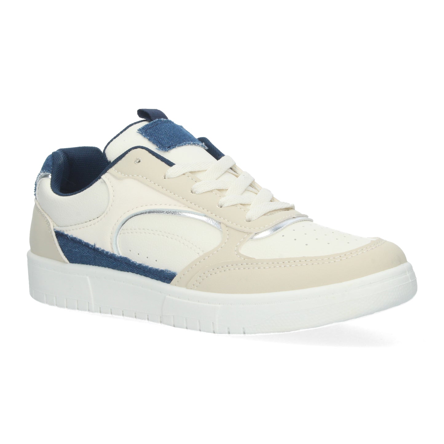 Zapatillas Deportivas Casual de mujer con Detalles de diferentes materiales cierre de cordones Perfectas para el Día a Día.