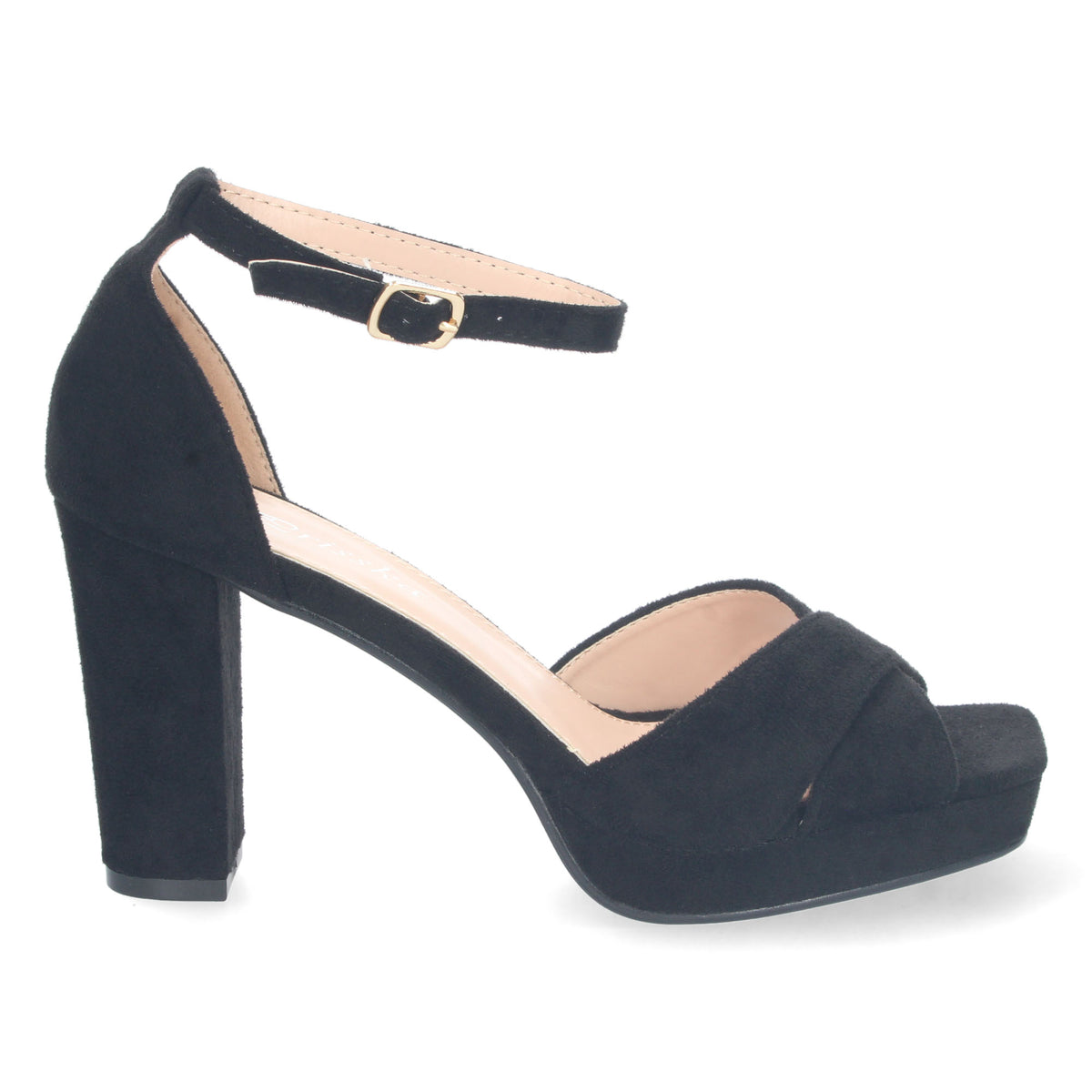 Sandalia de Tacón para Mujer Cómoda Estilo Ankle Strap con Palas Cruzadas y Cierre de Hebilla Primavera Verano