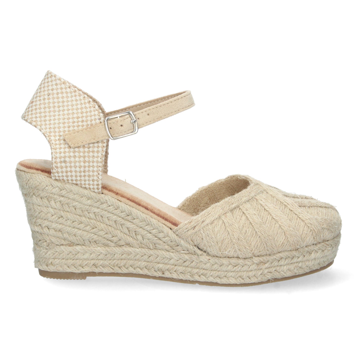 Sandalias de cuña, alpargatas de cuña, sandalias esparteras, sandalias tendencia verano 2023, descubre los cupones descuento de Let’s Secrets XH-5P179-Beige