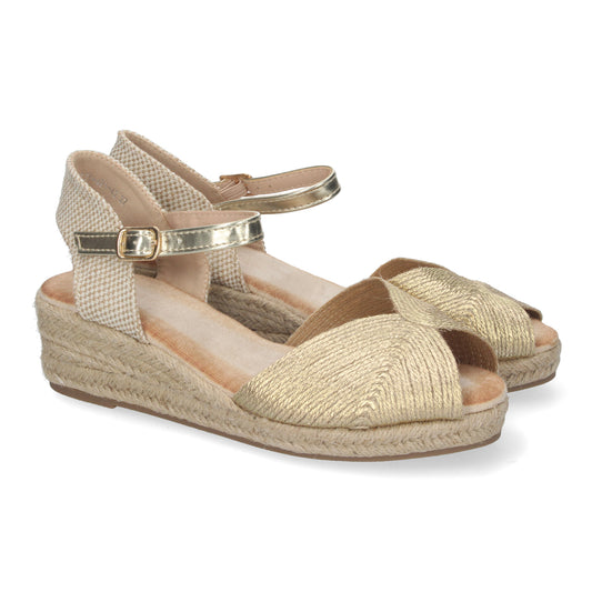Sandalias de Cuña para Mujer Elegantes con Puntera Abierta Versátiles para Toda Ocasión y Cierre de Hebilla.
