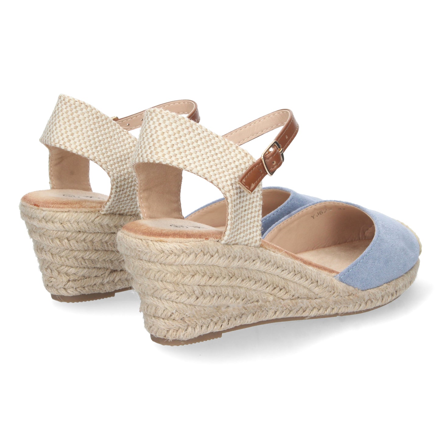 Sandalias de cuña,  sandalias azules, alpargatas de cuña, sandalias esparteras, sandalias tendencia verano 2023, consigue hasta un 20 % de descuento con los cupones de Let’s Secrets YJ622-Azul