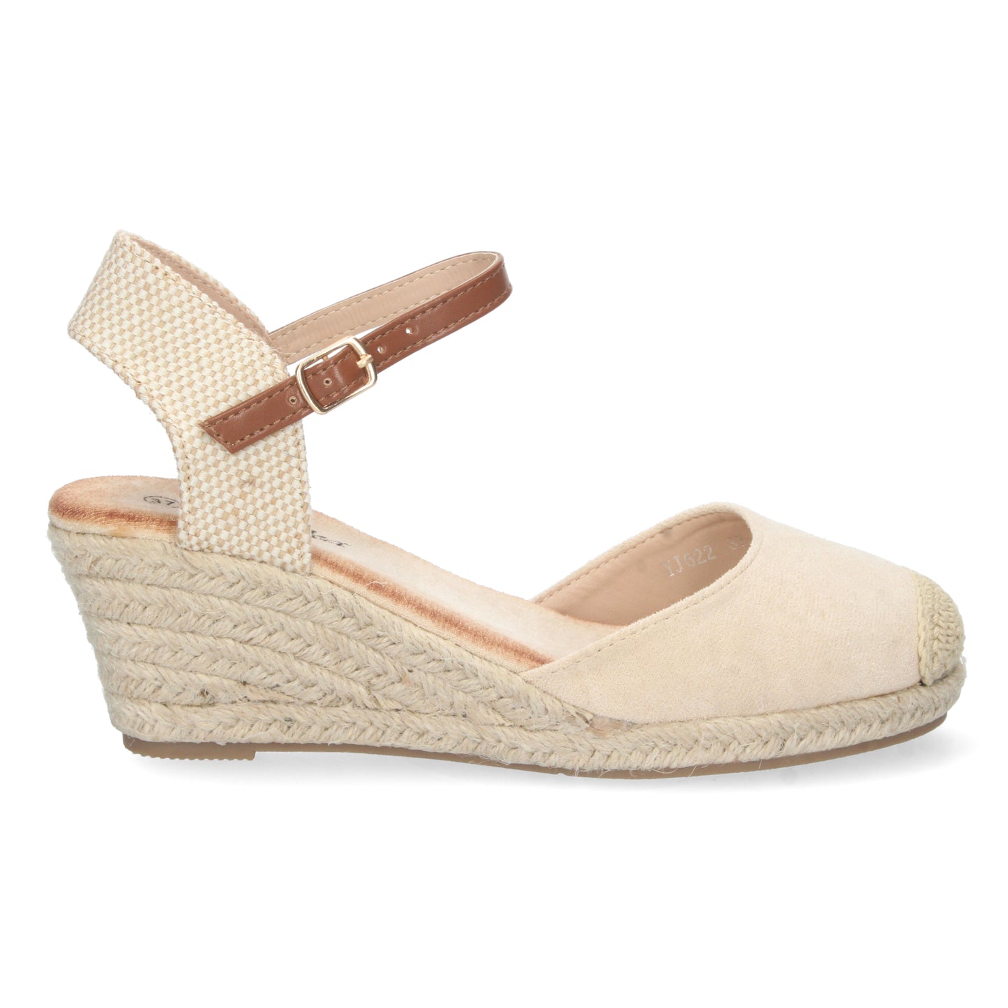 Sandalias tipo alpargatas para mujer, alpargatas beige, alpargatas con cuña para mujeres, temporada verano 2023, de Let's SecretsYJ622-Beige