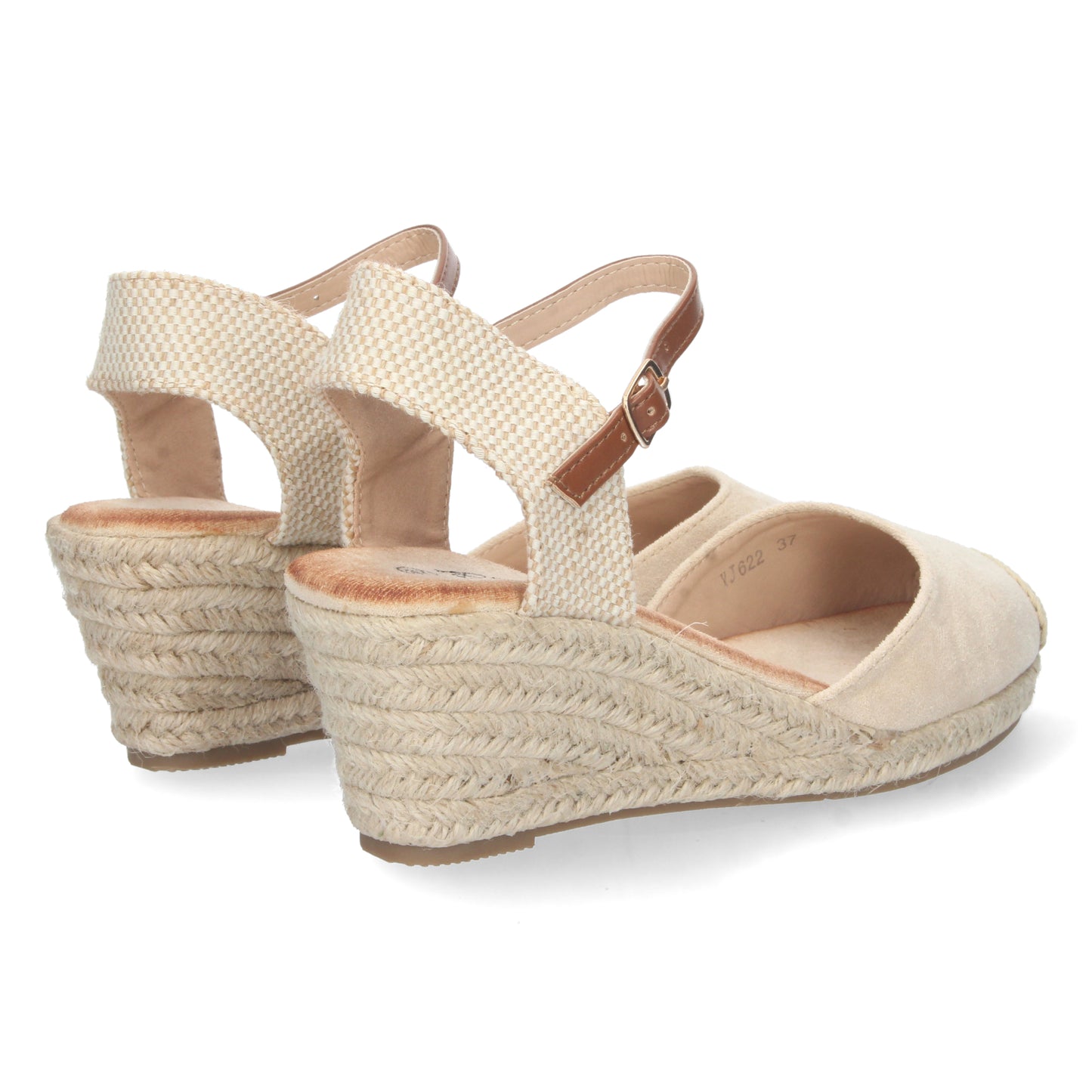 Sandalias tipo alpargatas para mujer, alpargatas beige, alpargatas con cuña para mujeres, temporada verano 2023, de Let's SecretsYJ622-Beige