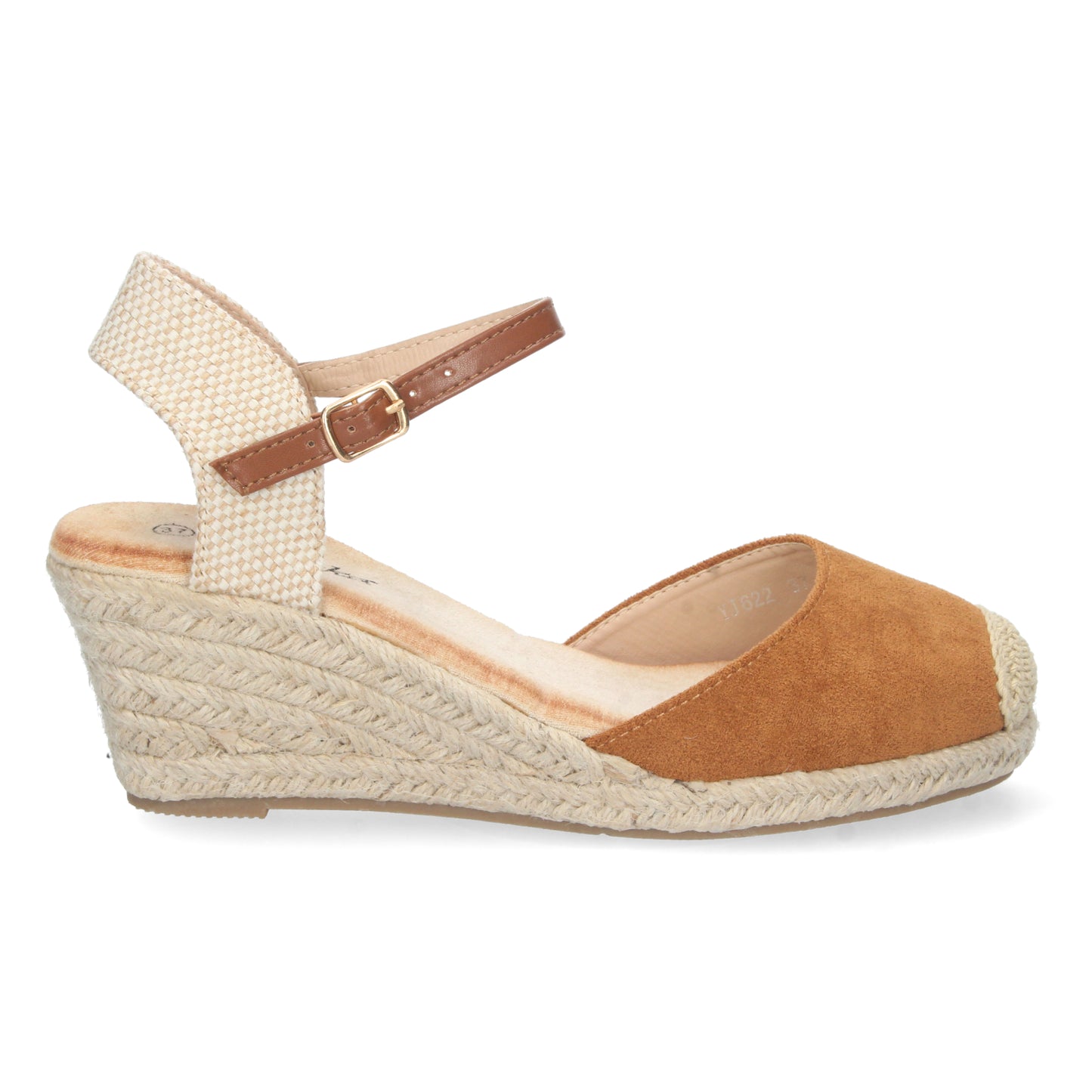 Sandalias de cuña, alpargatas de cuña, sandalias esparteras, sandalias tendencia verano 2023, descubre los cupones descuento de Let’s Secrets YJ622-Camel