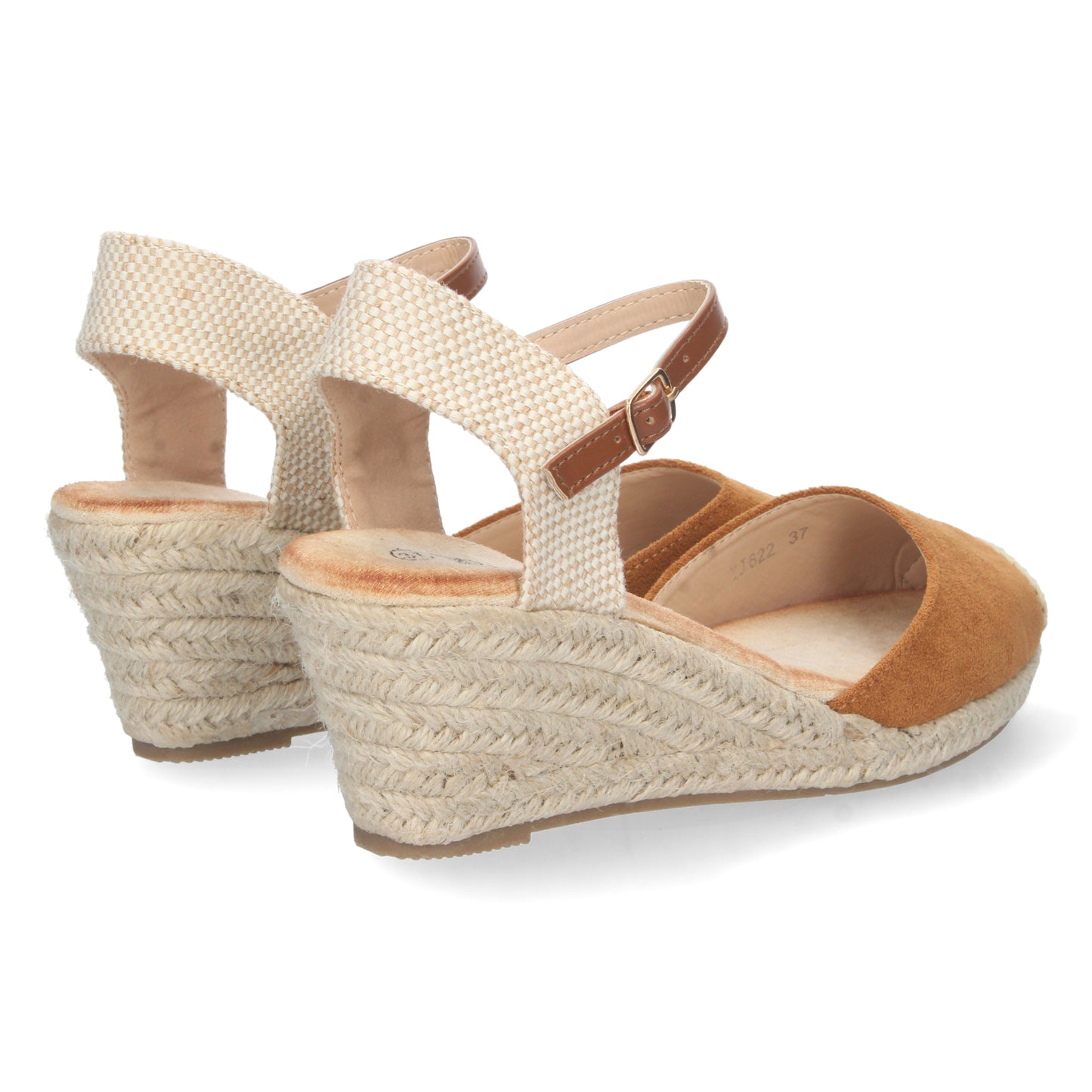 Sandalias de cuña, alpargatas de cuña, sandalias esparteras, sandalias tendencia verano 2023, descubre los cupones descuento de Let’s Secrets YJ622-Camel
