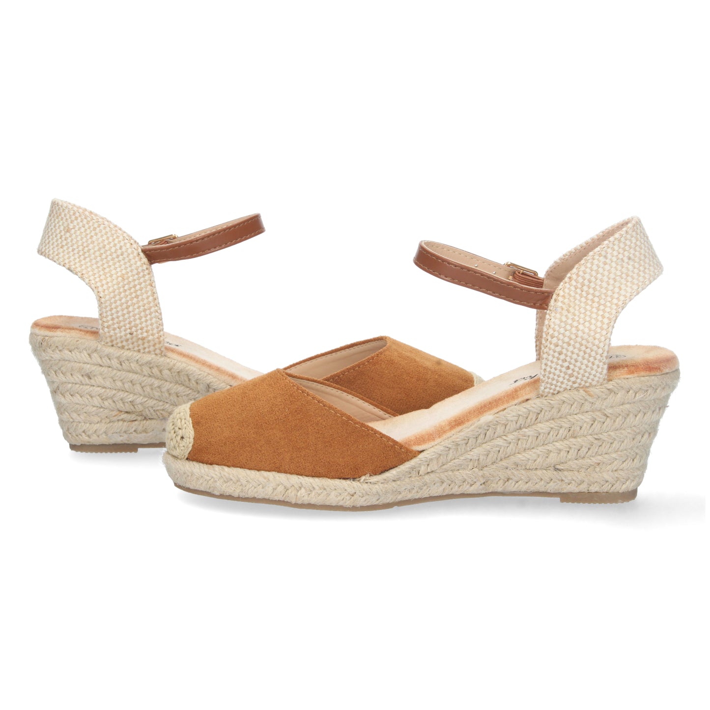 Sandalias de cuña, alpargatas de cuña, sandalias esparteras, sandalias tendencia verano 2023, descubre los cupones descuento de Let’s Secrets YJ622-Camel