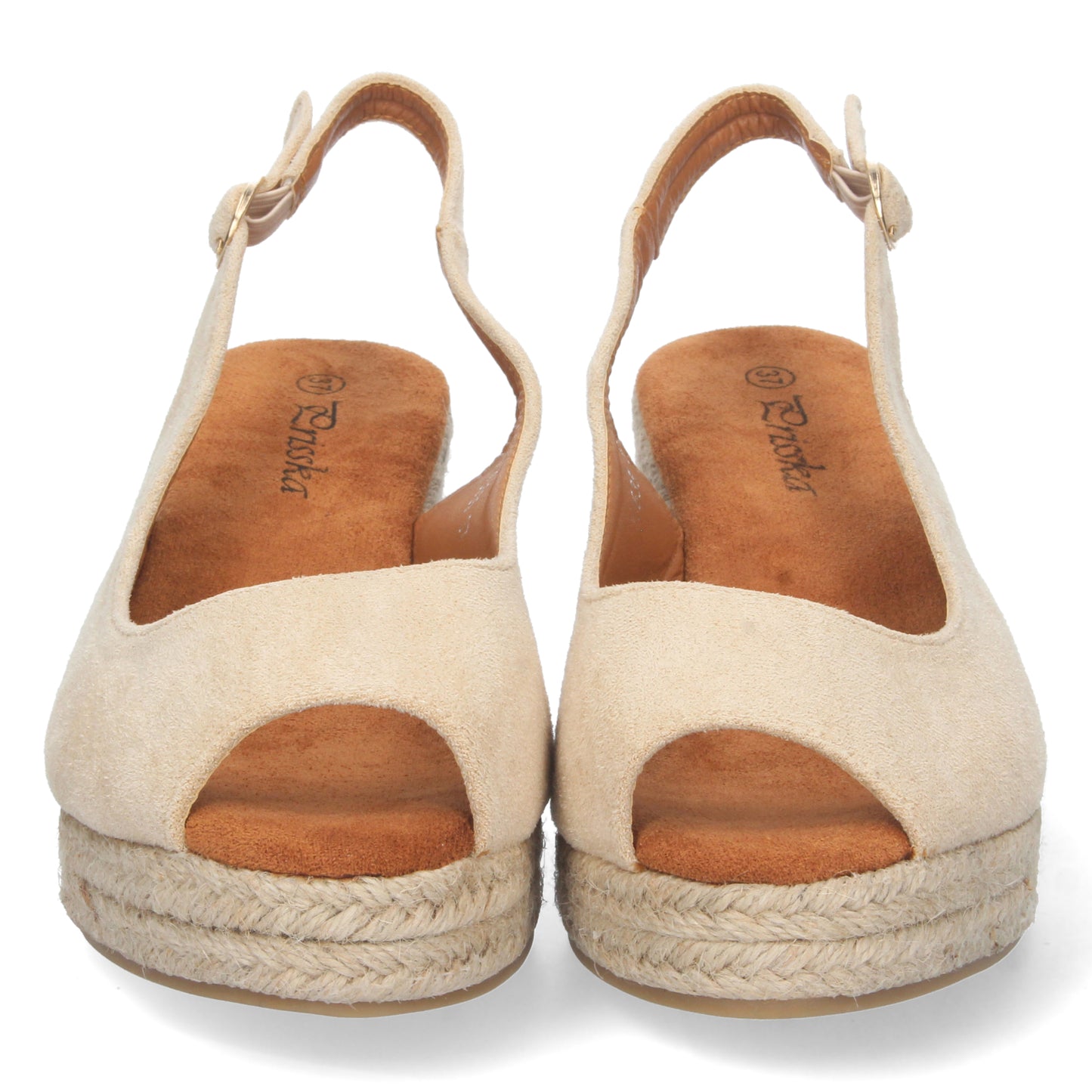 Alpargatas de mujer, sandalias con cuña de mujer, Sandalias planas de verano 2023 para mujer, sandalias de mujeres, descubre los cupones de Let's SecretsYJ635-Beige