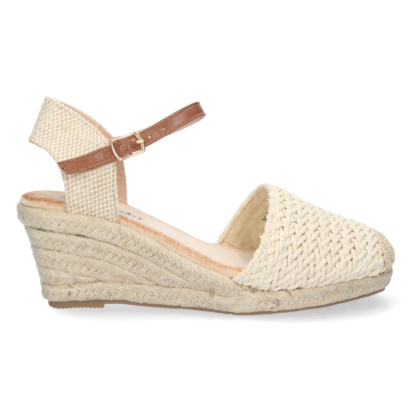 YSandalias tipo alpargatas para mujer, alpargatas beige, alpargatas con cuña para mujeres, temporada verano 2023, de Let's SecretsJ679-Beige