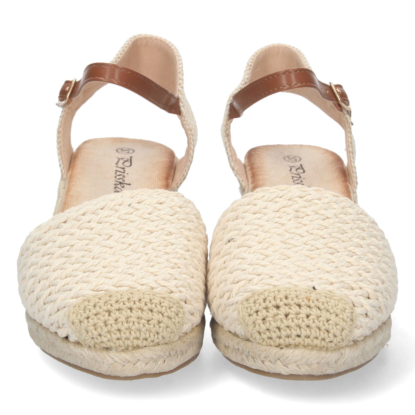 YSandalias tipo alpargatas para mujer, alpargatas beige, alpargatas con cuña para mujeres, temporada verano 2023, de Let's SecretsJ679-Beige