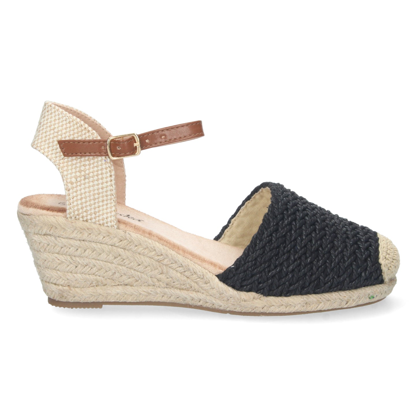 Sandalias tipo alpargatas para mujer, alpargatas negras, alpargatas con cuña para mujeres, temporada verano 2023, de Let's Secrets YJ679-Negro