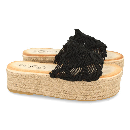 Sandalias planas de verano, sandalias planas de mujer, descubre los descuentos de Let’s Secrets YZ19-311-Negro