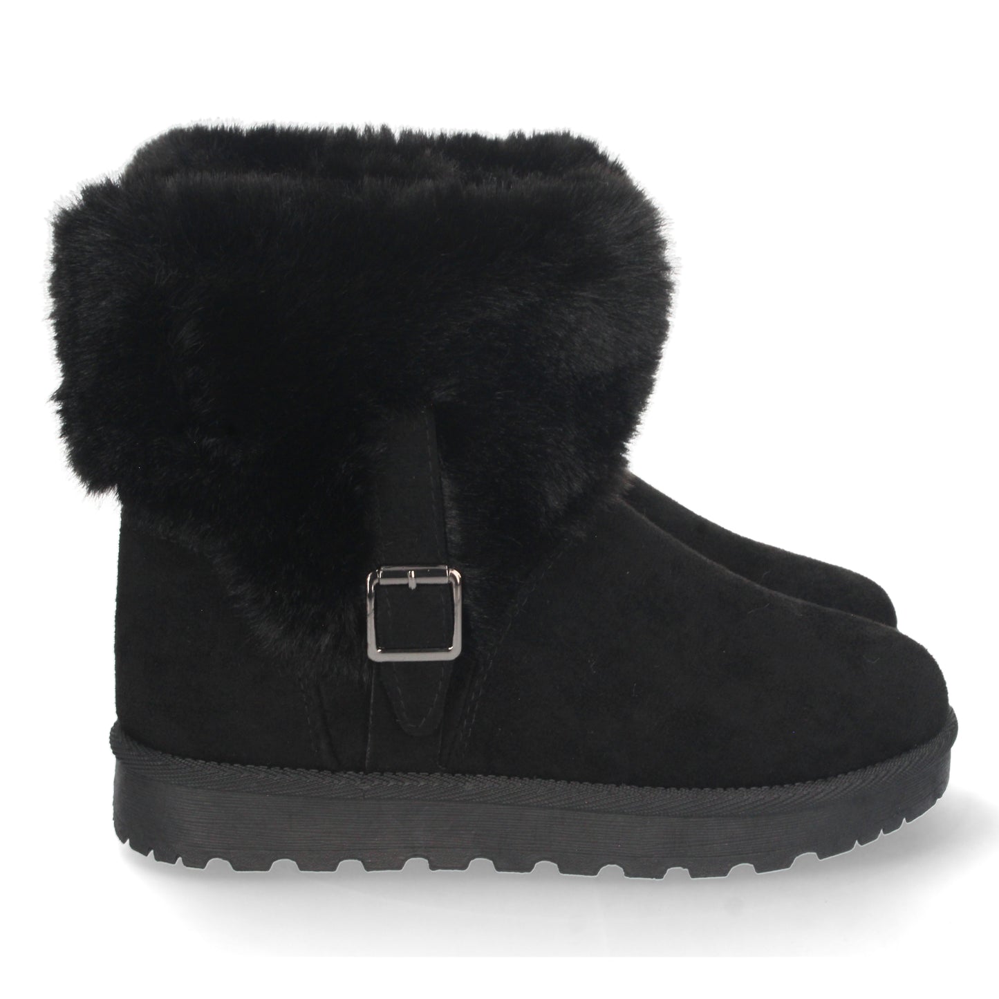 Botín Australiano para Mujer Cómodos y Calentitos Forrado con Pelo Interior Correa Exterior con Hebilla Otoño Invierno