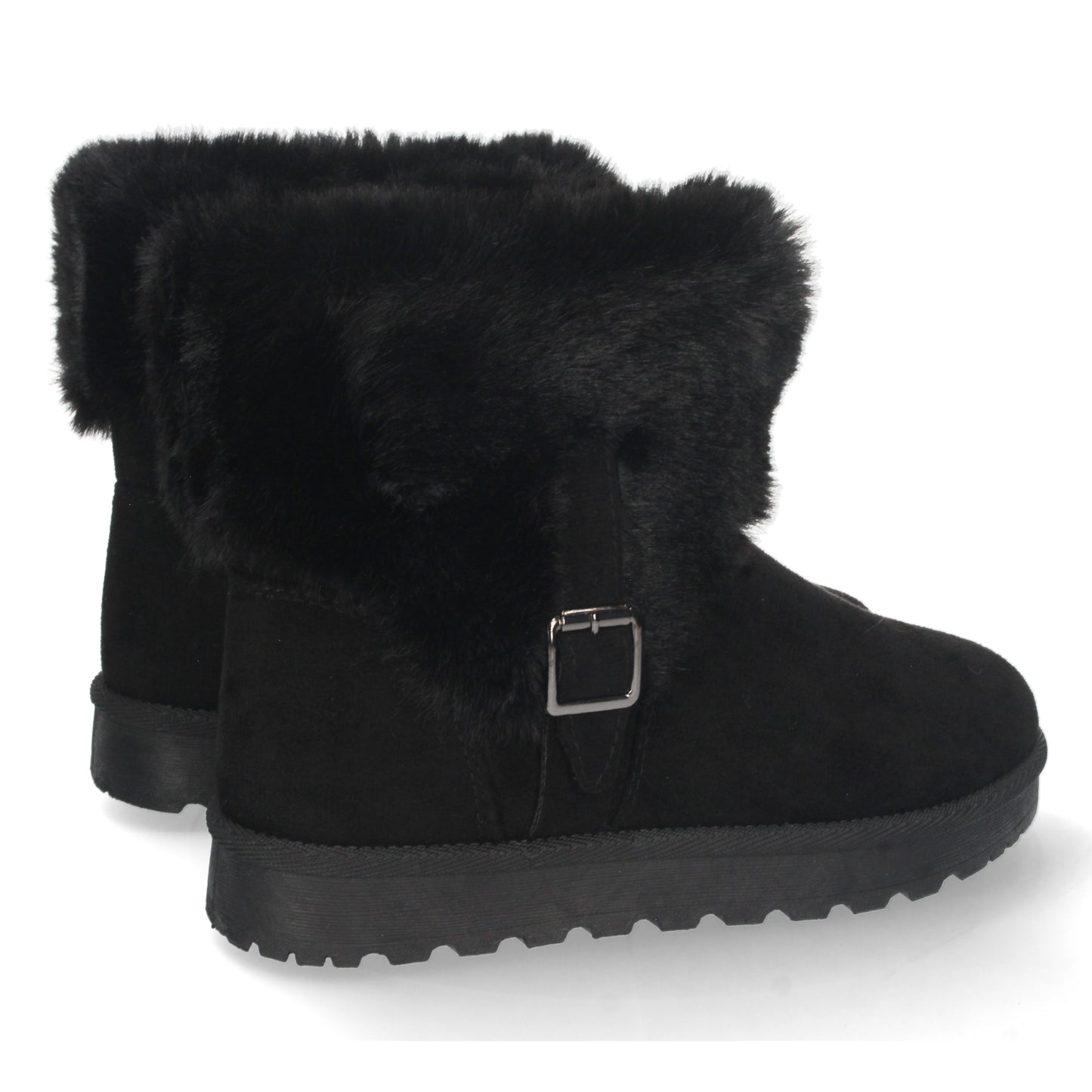 Botín Australiano para Mujer Cómodos y Calentitos Forrado con Pelo Interior Correa Exterior con Hebilla Otoño Invierno